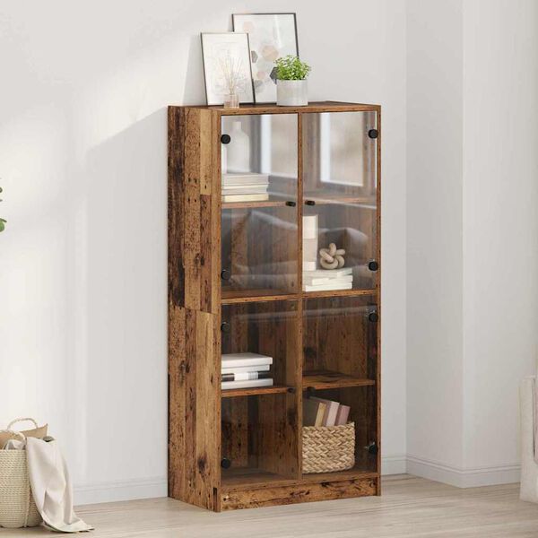 vidaXL Highboard Altholz 68 x 37 x 142 cm Holzwerkstoff