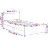 vidaXL Bettrahmen mit Kopfteil Artisan-Eiche 90 x 190 cm Holzwerkstoff