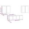 vidaXL TV-Schrankset Wandmontiert 6 pcs Altholz Holzwerkstoff
