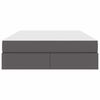 vidaXL Aufbewahrungsbett mit Matratze Grau 140 x 190 cm Kunstleder