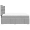 vidaXL Boxspringbett mit Matratze Hellgrau 140x200 cm Stoff