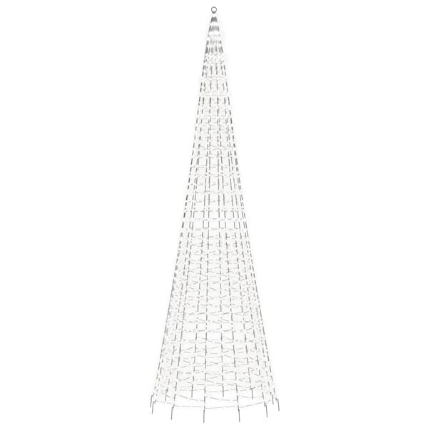 vidaXL LED-Weihnachtsbaum f&uuml;r Fahnenmast 1534 LEDs Kaltwei&szlig; 500 cm