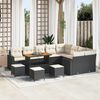 vidaXL Gartensofa-set 13 pcs Schwarz Poly-Rattan