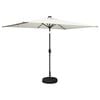 vidaXL Gartenparasol mit LED-Lichtern und Sockel 200 x 300 cm