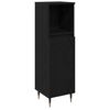vidaXL Badezimmerschrank Schwarz Eichen-Optik 30 x 30 x 100 cm