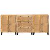 vidaXL Sideboard 3 pcs Braun 180 x 33 x 75 cm Massivholz Mango
