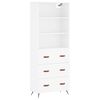 vidaXL Highboard Wei&szlig; 69,5x34x180 cm Holzwerkstoff