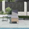 vidaXL Sonnenliege mit Auflage Beige 55x200x44 cm Poly Rattan