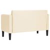vidaXL Zweisitzer-Sofa Creme 109 cm Cordstoff