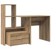 vidaXL Schreibtisch Artisan-Eiche Holzwerkstoff 131,5 x 50 x 106,5 cm