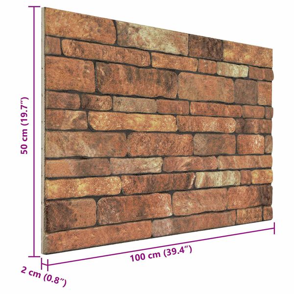 vidaXL Wandpaneele 10 pcs Braun und Wei&szlig; 100 x 50 cm EPS-Schaum