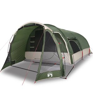 vidaXL Tunnel-Familienzelt 8 Personen Gr&uuml;n Wasserdicht