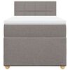 vidaXL Boxspringbett mit Matratze Taupe 80x200 cm Stoff