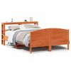 vidaXL Massivholzbett ohne Matratze Wachsbraun 160x200 Kiefernholz