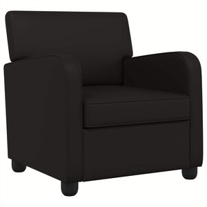 vidaXL Sessel Schwarz Kunstleder