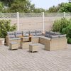 vidaXL Gartensofa-set mit Kissen 13 pcs Beige Poly Rattan