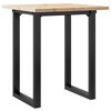 vidaXL Esstisch O-Gestell 70x70x75,5 cm Massivholz Kiefer & Stahl