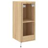 vidaXL TV-Wandschrank mit LED-Leuchten Sonoma-Eiche 30,5x35x70 cm