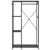 vidaXL Kleiderschrank Schwarz 90x40x167 cm Metall und Holzwerkstoff