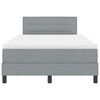vidaXL Boxspringbett mit Matratze Hellgrau 120 x 190 cm Stoff