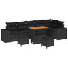 vidaXL Gartensofa-set 9 stk. Schwarz Poly-Rattan