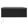 vidaXL Markise Automatisch mit Rollo LED Windsensor 3x2,5 m Anthrazit