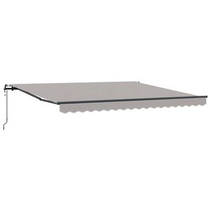 vidaXL Ausziehbare Markise Hellgrau 400 x 350 cm Stoff und Aluminium