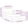 vidaXL Boxspringbett mit Matratze Wei&szlig; 120 x 190 cm Kunstleder