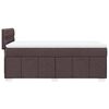 vidaXL Boxspringbett mit Matratze Dunkelbraun 90x190 cm Stoff