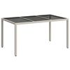 vidaXL Gartentisch Wei&szlig; 150 x 90 x 75 cm Poly-Rattan