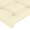 vidaXL Boxspringbett mit Matratze Creme 100x200 cm Kunstleder