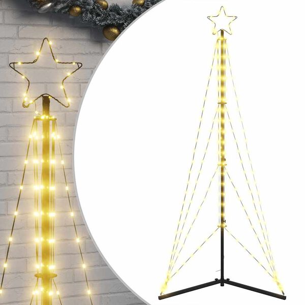 vidaXL LED Weihnachtsbaum 363 LEDs Warmweiß 182 cm