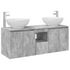 vidaXL Badezimmerschrank-Set 3 stk. Betongrau 49,5 x 44,5 x 65 cm