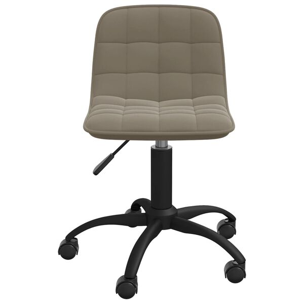 vidaXL Esszimmerst&uuml;hle 4 Stk. Drehbar Hellgrau Samt