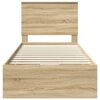 vidaXL Bettrahmen Sonoma-Eiche 90 x 190 cm Ingenieurs Holz