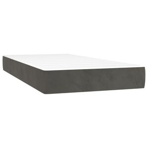 vidaXL Taschenfederkernmatratze Mittel Dunkelgrau 80x200x20 cm Samt