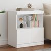 vidaXL Sideboard mit LED-Leuchten Wei&szlig; 60x37x67 cm
