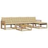 vidaXL Outdoor-Sofagarnitur 6 stk. Wei&szlig; und Beige