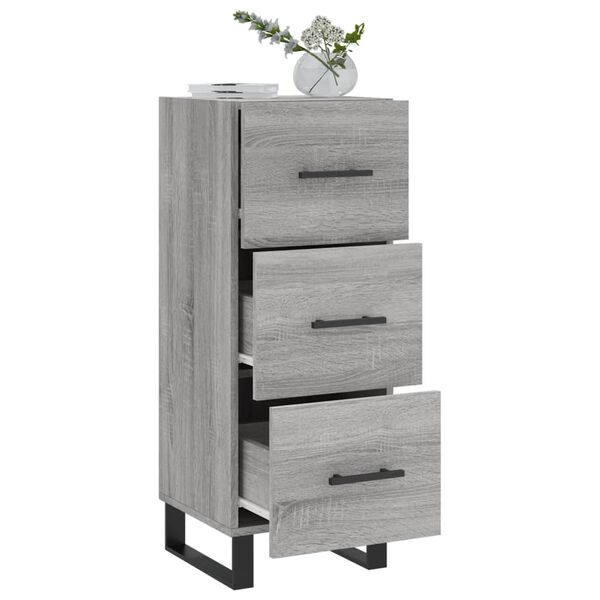 vidaXL Sideboard Grau Sonoma 34,5x34x90 cm Holzwerkstoff