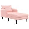 vidaXL Gro&szlig;e Chaiselongue Rosa Boucl&eacute;