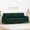 vidaXL 3-Sitzer-Sofa Dunkelgr&uuml;n 180 cm Samt