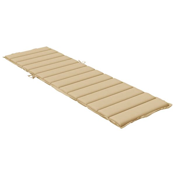 vidaXL Sonnenliegen-Auflage Melange Beige 200x70x4 cm Stoff