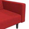 vidaXL Schlafsofa 2-Sitzer mit 2 Kissen Weinrot Samt