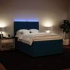 vidaXL Boxspringbett mit Matratze Blau 140x200 cm Samt