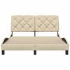 vidaXL Bettgestell ohne Matratze Creme 140x200 cm Stoff