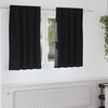 vidaXL Verdunkelungs-Vorh&auml;nge mit Ringen 2 pcs Schwarz 140 x 140 cm