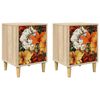 vidaXL Nachttisch GENNEP 2 stk. Sonoma-Eiche 36 x 33 x 50 cm