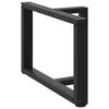 vidaXL Couchtischbeine T-Form 2 Stk. Schwarz 70x25x(42-43) cm Stahl