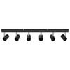 vidaXL Deckenstrahler mit Strahlern Schwarz 73 x 6,5 x 11,5 cm Metall