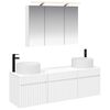 vidaXL Badezimmerschrank-Set 4 pcs Wei&szlig; 100 x 14,5 x 70 cm